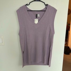Long Lilac Sweater Vest
